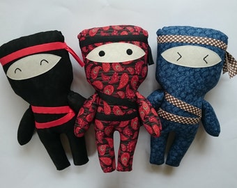 Ninja, soft doll, PDF Sewing Pattern Direct Download