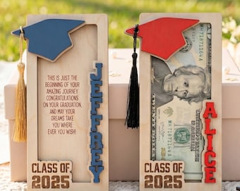 Regalo di laurea, porta soldi personalizzato per la laurea, regalo di laurea personalizzato per la classe del 2026, porta soldi ricordo per studenti dell'ultimo anno delle superiori e dell'università