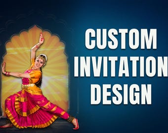 Arangetram Invitation Design: Custom Elegant Template (PDF, JPG Files Included)
