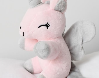 Unicorno di peluche rosa personalizzato – Regalo personalizzato per bambina