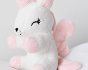 Peluche personnalisée licorne écrue - Cadeau personnalisé pour bébé, taille S