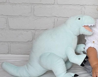 Mint T-Rex Plush – Large Soft Dinosaur Toy, Melootka Dino