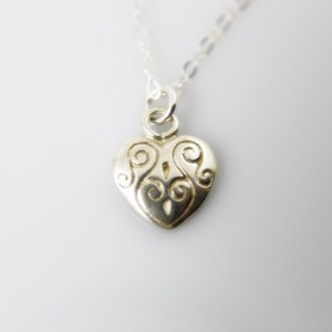 Herz Anhänger. Sterling Silber Herz. Alltags schmuck von smoketabby