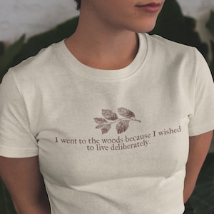 Dead Poets Society, Thoreau Quote T-Shirt, Light Academia, Dark Academia, Literary Quote