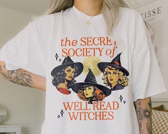 Well Read Witches Shirt Bookish Witch Bookish Halloween Spooky Season Halloween Shirt Fall Shirt Spooky Sweater Witchy Halloween Sweater