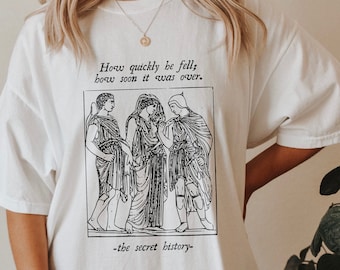 The Secret History Literary Shirt Indie Clothes Literature Shirt Dark Academia Light Academia Plus Size Greek Mythology Booklover Gift Poet