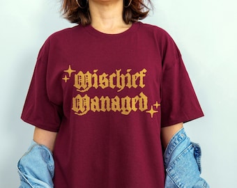 Mischief Managed The Maruaders Shirt Harry Fandom Shirt Universal Shirt Bookish Sirius Black Peter Pettigrew James Potter Remus Lupin Prongs