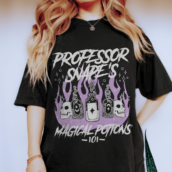 Professor Snape Potions Shirt The Half Blood Prince Mall Goth Alt Clothes Wizard Harry Fandom Shirt Universal Bookish Shirt Turn to Page 394