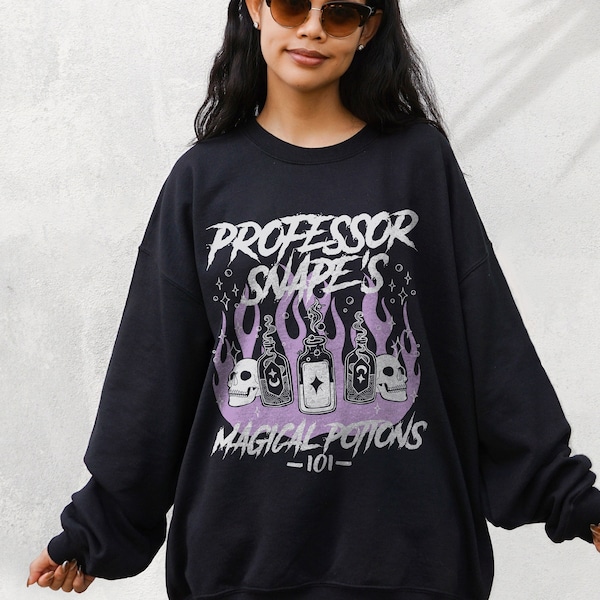 Professor Snape Potions Sweater Half Blood Prince Mall Goth Alt Clothes Wizard Harry Fandom Shirt Universal Bookish Shirt Turn to Page 394