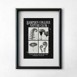 El cartel de la historia secreta Hampden College Dark Academia Decor Art Print Henry Winter Mushroom Decor Bookish Light Academia Mitología griega