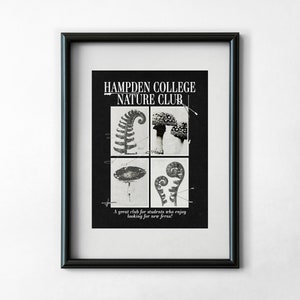 The Secret History Poster Hampden College Dark Academia Decor Art Print Henry Winter Mushroom Decor Bookish Light Academia Greek Mythology