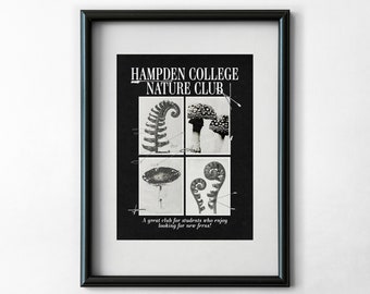 El cartel de la historia secreta Hampden College Dark Academia Decor Art Print Henry Winter Mushroom Decor Bookish Light Academia Mitología griega