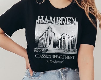 Camiseta literaria de la historia secreta de Hampden, ropa independiente, camiseta literaria, academia oscura, academia clara, mitología griega, regalo para amantes de los libros, poeta