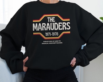 The Marauders Retro 70's Retro Sweater Harry Fandom Universal Shirt Bookish Shirt Sirius Black Pettigrew James Potter Remus Lupin Prongs