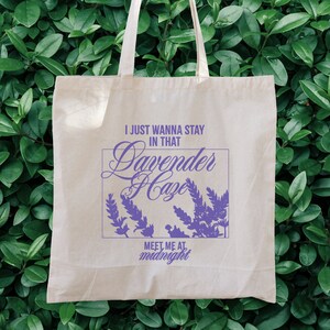 Lavender Haze Meet Me At Midnight Tote Bag Cute Tote Bag Aesthetic Midnights Tote Swiftie Tote Taylor Swiftie Merch Midnight Merch Tote Bag