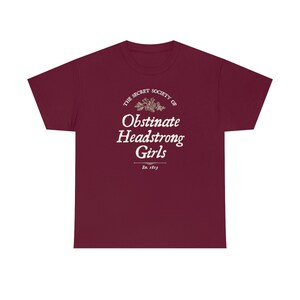 Obstinate and Headstrong Pride and Prejudice Shirt Jane Austen Gifts Booklover Literature Shirt Literary Shirt Dark Academia Light Academia imagem 5