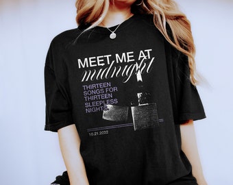 Meet Me At Midnight Shirt Indie Clothes Indie Kid Midnights Shirt Swiftie Shirt Aesthetic Taylor Swiftie Merch Midnights Album Shirt