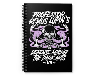 Defense Against the Dark Arts Spiral Notebook Remus Lupin Mall Goth Wizard Harry Fandom Metal Bookish Goth Stationary School Notebook