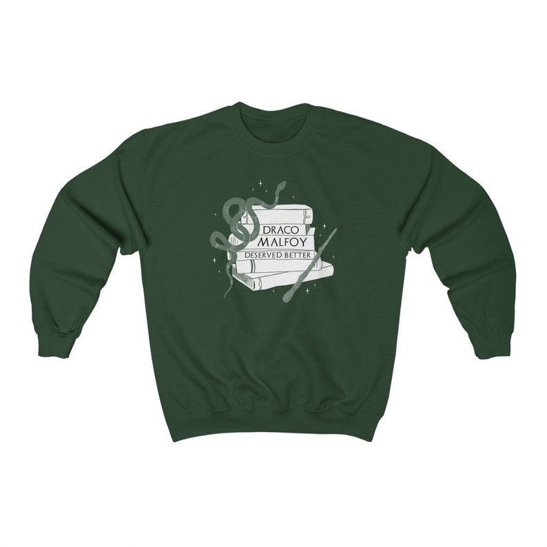 Suéter de Draco merecía algo mejor Camiseta universal de fandom de Harry mago Camiseta literaria Ropa indie Camiseta de parque temático de libros Mundo mago Malfoy imagen 2