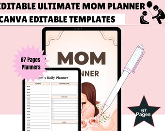 Mom Planner Stay at Home Mom Planner Printable Productivity Planner Printable Planner for Moms Digital Mom Planner Busy Mom Planner