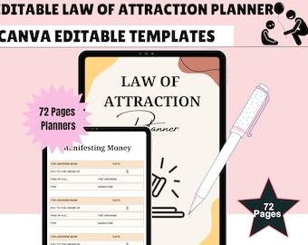 Law of Attraction Planner | Law of Attraction Journal | Manifestation Planner | Manifestation Journal | Spiritual Planner | manifestation