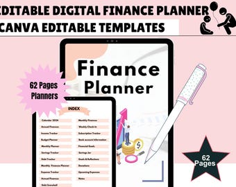 Digital Financial Budget Planner, Finance Tracker, GoodNotes Budget Planner, Undated Finance Planner, Monthly Budget, iPad Finance Template
