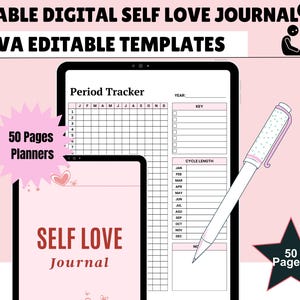 Cuaderno de ejercicios de amor propio, diario de autocuidado, planificador de crecimiento personal, salud mental, mindfulness, autoayuda, bullet journal, reflexión diaria sobre el bienestar.