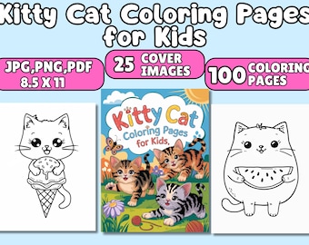 Cat Activity Book Printable Kitty Activity Pages for Kids Cat Coloring Pages Cat Themed Birthday Party Digital Download Gift for Cat Lovers