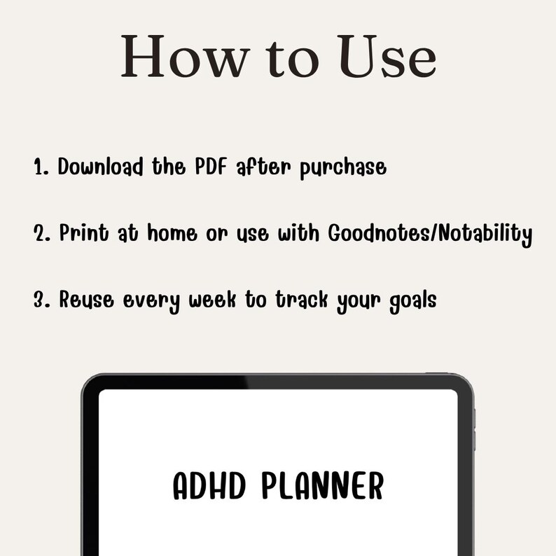 ADHD Planner Printable, Daily Focus Tracker, Mental Health Organizer ...