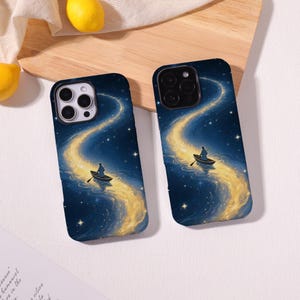 Milky Way Rowing Tough Case For iPhone 17/16/15/14/13/12/11 ProMax Plus Mini,17Air,XS XR SE,Double-layered Magnetic Cover, Aesthetics Case