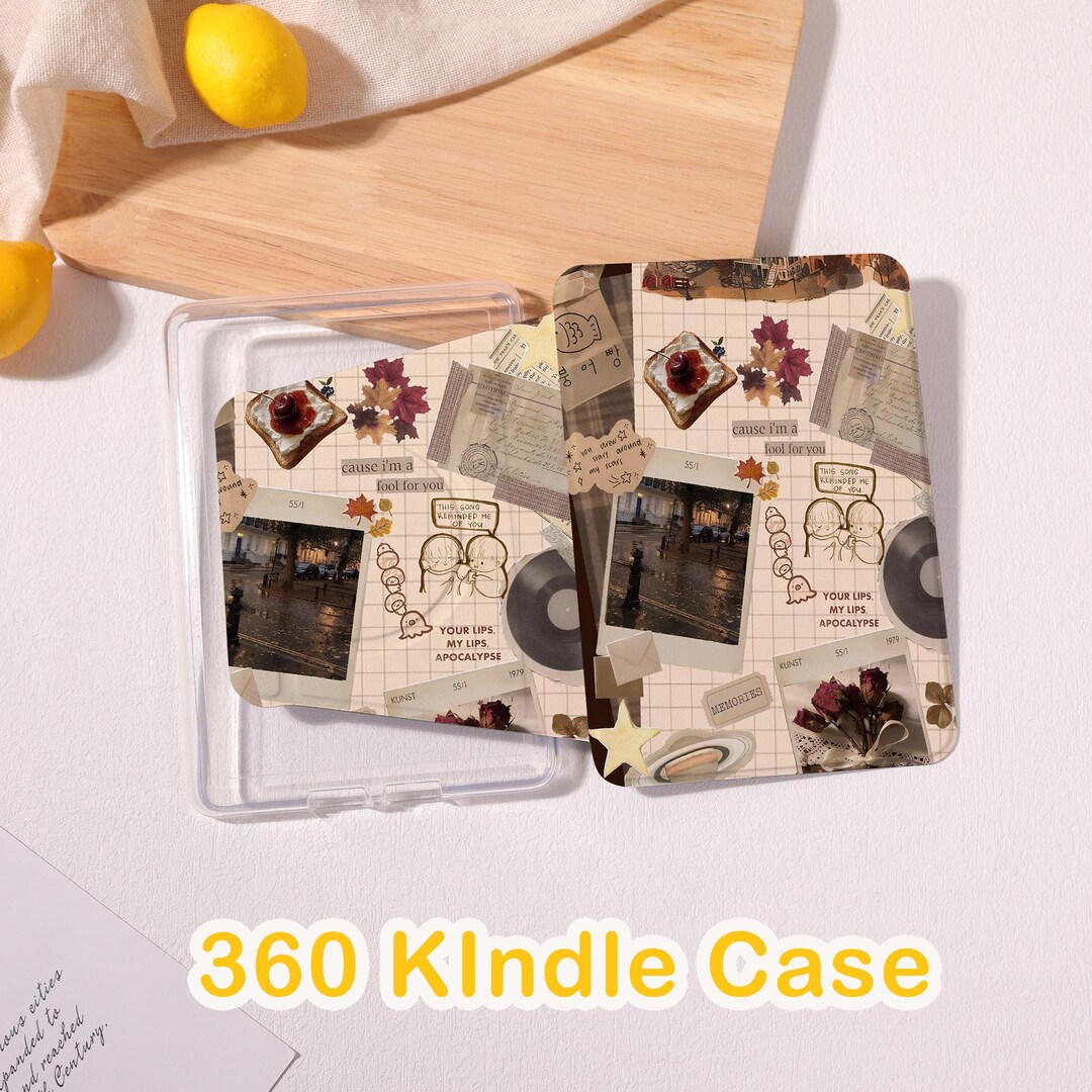 Retro Collage 360 Magnetic Detachable Case for 2024 Kindle 11/12 Th ...