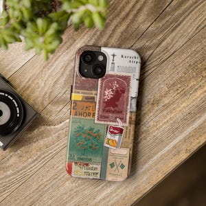 Fundas resistentes para teléfono de inspiración vintage pakistaní con diseño de sello postal: protección duradera para viajeros, un regalo único.