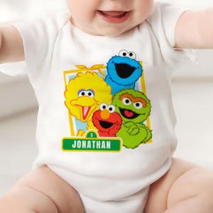 Personalized Sesame Street Birthday Shirt: Custom Toddler Tee