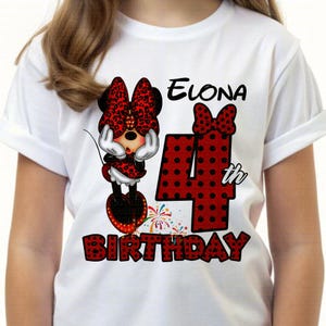 Minnie Mouse Birthday Shirt, Personalized Birthday Shirt, Custom Birthday Shirts, Minnie Mouse Birthday Outfit, Birthday Girl Minnie Mouse