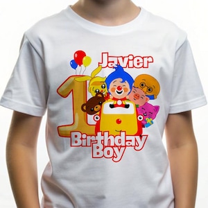 Personalized Plim Plim and Friends Birthday Shirt, Number Birthday Shirt, Custom Family  Birthday Shirt, Kids Birthday Tee