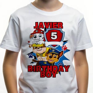 Personalized Patrol Birthday Shirt, Family Patrol Birthday Shirts, Family Patrol Shirt, Family Matching Birthday Shirt, Paw Birthday Shirt