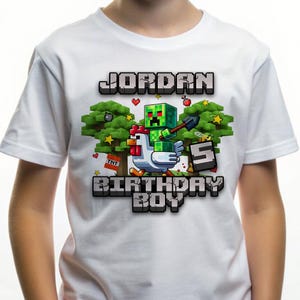 Chicken Jockey MineC Birthday Shirt, Custom Birthday Shirt, Personalized Birthday Shirt, Family Matching Shirts, Craft Chicken Jockey Shirt
