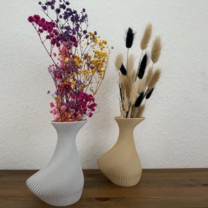 Vaso a spirale – Stampato in 3D in PLA | Vaso per fiori secchi | Decorazione moderna | Idea regalo per creativi