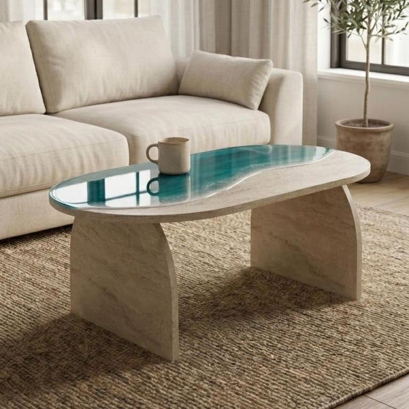 Travertine Coffee Table - Etsy