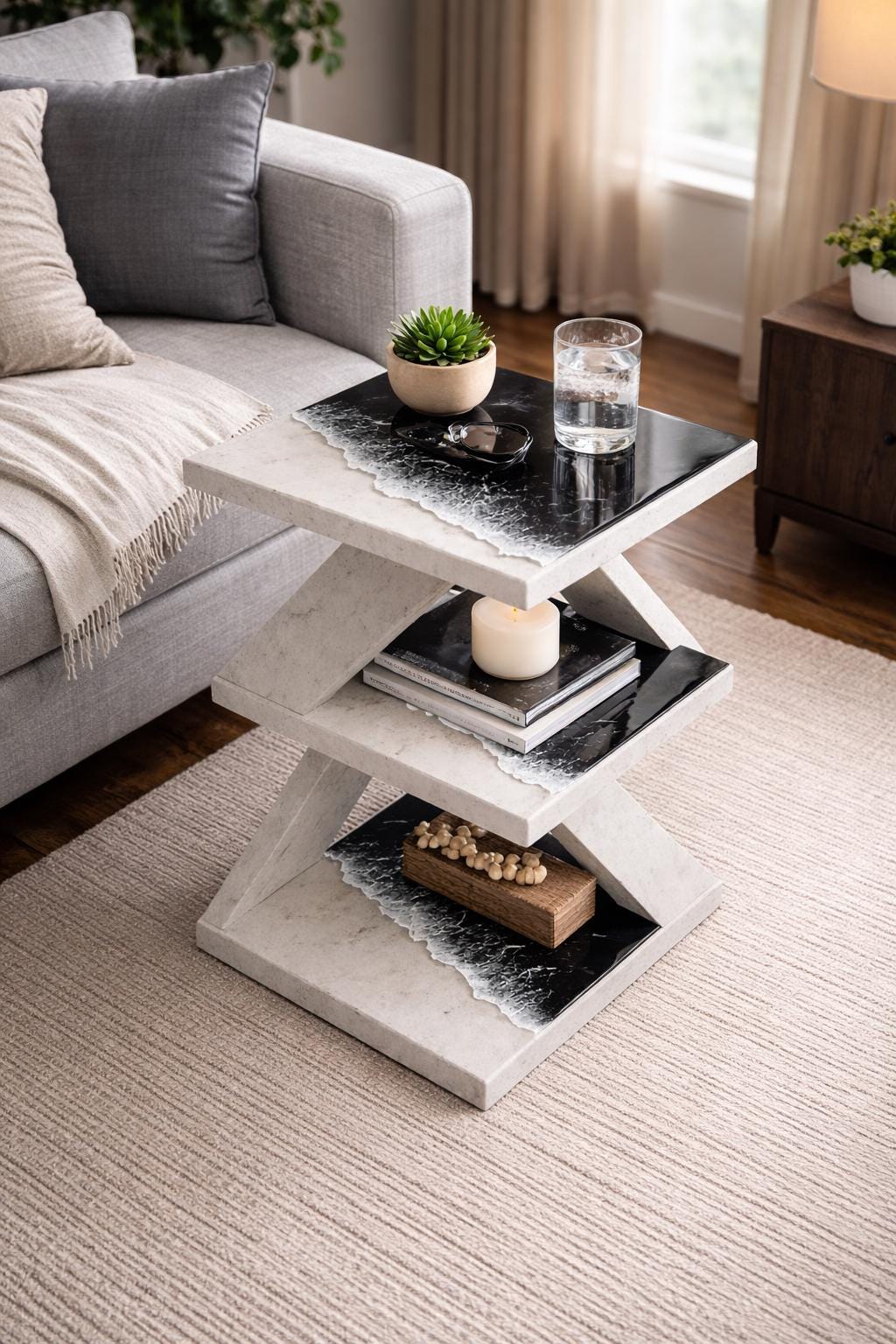 Travertine side table - Etsy 日本