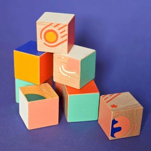 Wooden toys - Kubes (wooden cubes for babies)