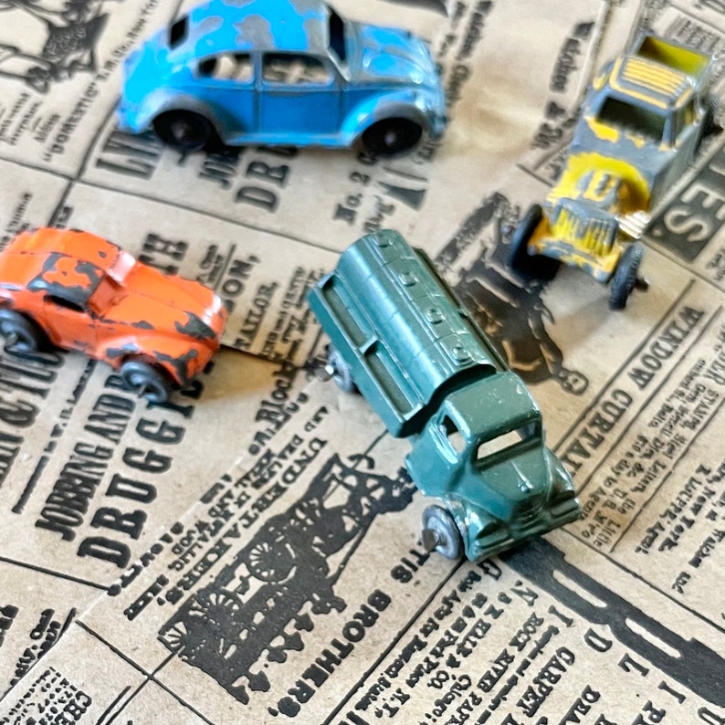 Vintage Tiny Metal Cars Lot Etsy