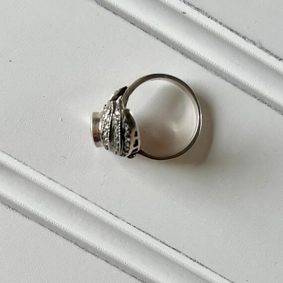 Vintage Silver Ring- Red Stone - image 5