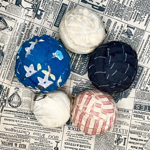 Rag Balls Made from Vintage Cloth