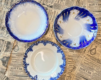 Blue and White Plate Trio