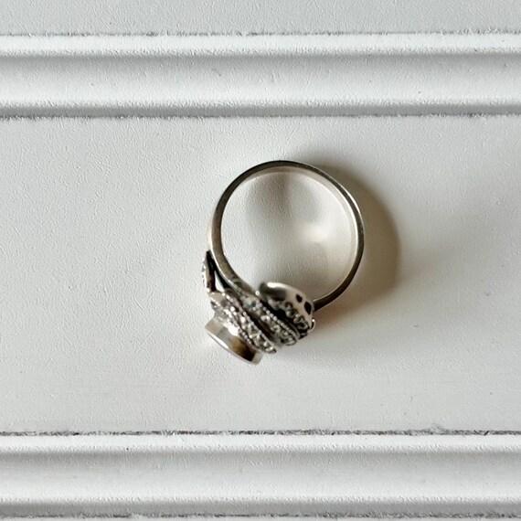 Vintage Silver Ring- Red Stone - image 4