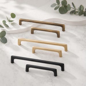 Antique Brass Dresser Drawer pull handle/Vintage Retro Cabinet Handles/Brushed gold Cupboard knobs,Aged Brass Kitchen HardwarePulls Hardware
