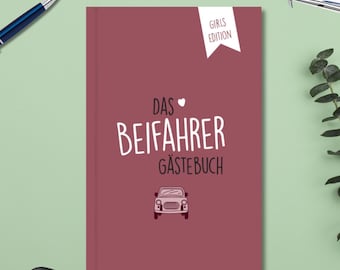 Passenger Guest Book (Girls) to Fill Out | Gift for 18th Birthday or Passing a Driving License | Softcover Book for 48 Passengers