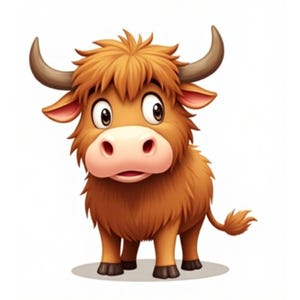 Cute Highland Cow PNG baby highland cow cow clipart Digital Download Adorable Farm Animal Clipart for Sublimation & Crafts t shirt design