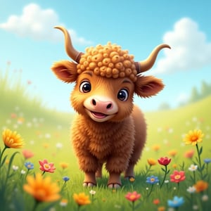 4PNG Baby Highland Cow Cow Cartoon PNG Cute Cow Clipart Digital Download Cute Farm Animal Clipart for Sublimation & Crafts